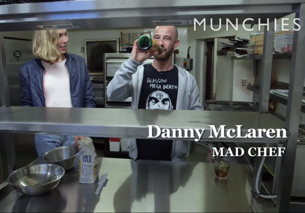 Danny McLaren aka 'The Mad Chef' features in the documentary proclaiming his love for Buckfast