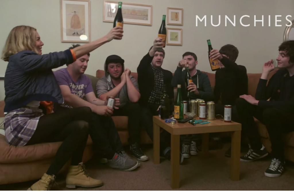 Duboc joins the group as they have a toast for their love of Buckfast 