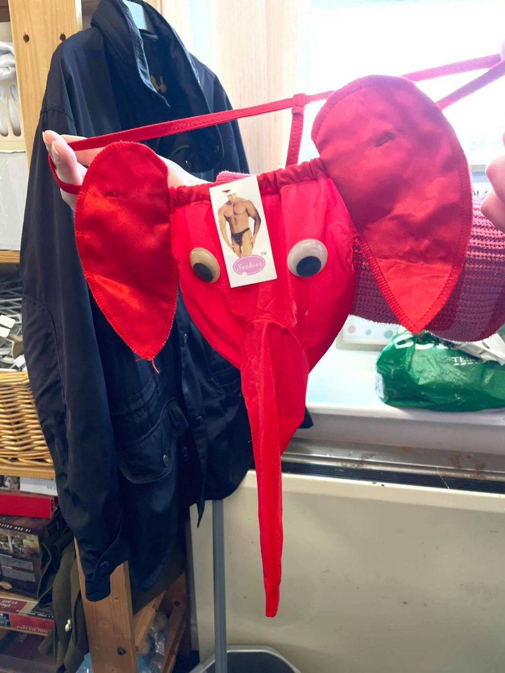 Bizarre “elephant underwear thong G-string” donated to charity shop