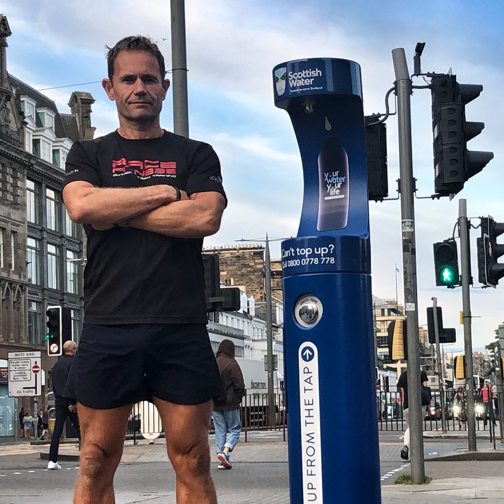 Scottish Water Top Up Tap Challenge, Your Water Your Life, Race Fitness Head Coach Kieron Ross