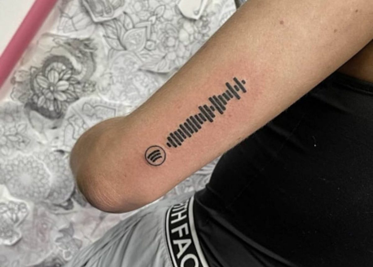 Custom Your Song Scannable Spotify Code Temporary Tattoo 32 Pieces 