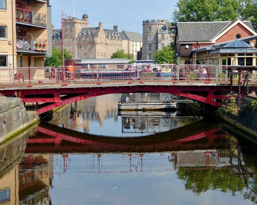 Rennie's Isle Bridge in Leith.