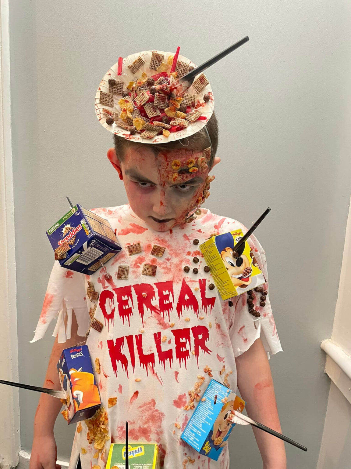 Crafty Scots mum dresses son in amazing "cereal killer" costume for