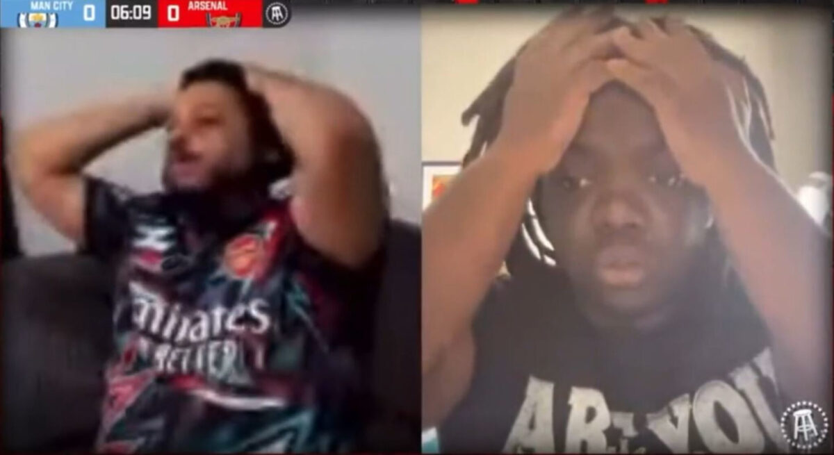 Arsenal fan slammed online after berating his wife after goal