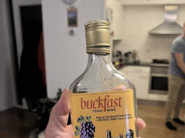 A bottle of Buckfast