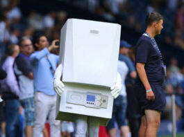 West Brom's Boiler Man mascot