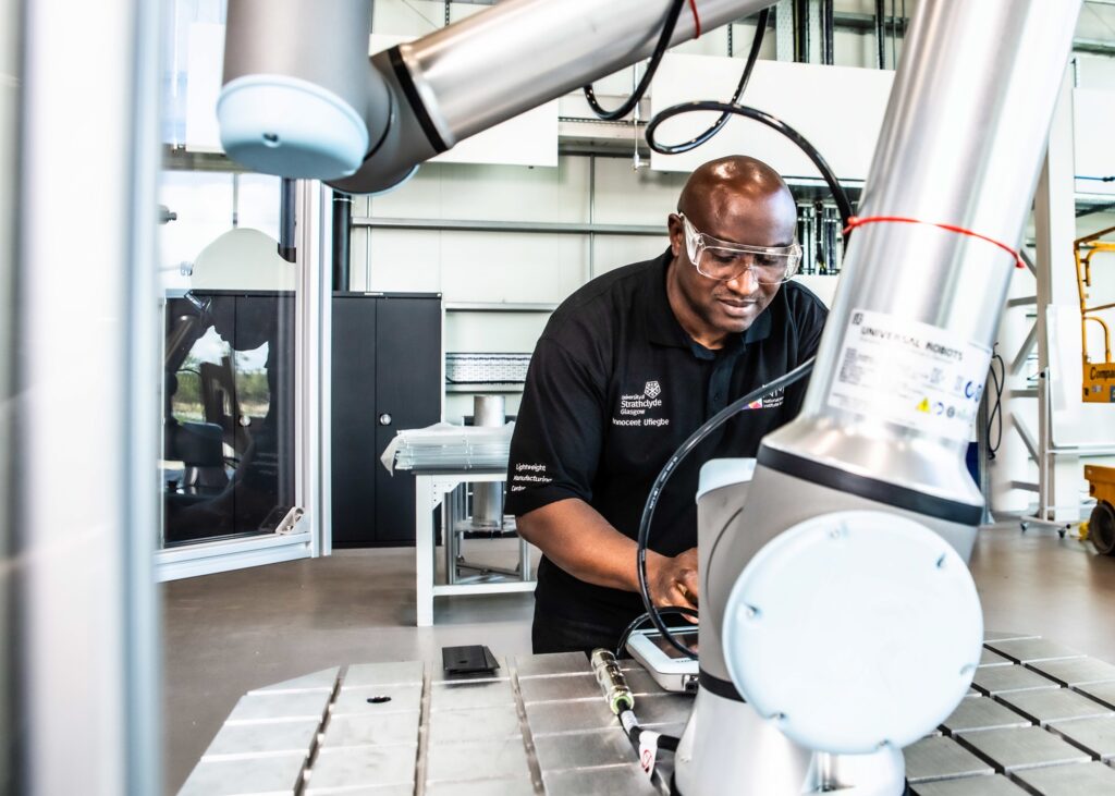 Man works diligently on his manufacturing project. Image supplied with release by NMIS