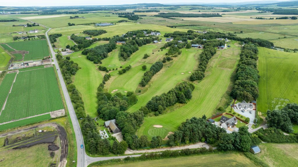 Drone image of Kinloss Golf Club.