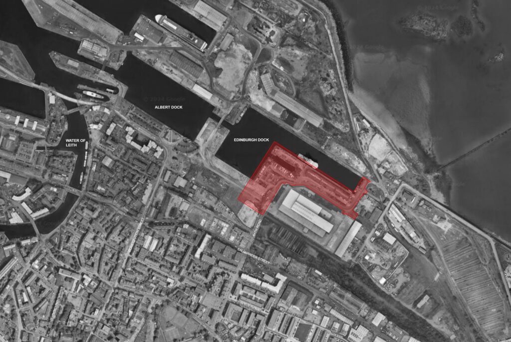 An aerial map showing the space that Harbour 31 will occupy. Image supplied with release by Spreng Thomson