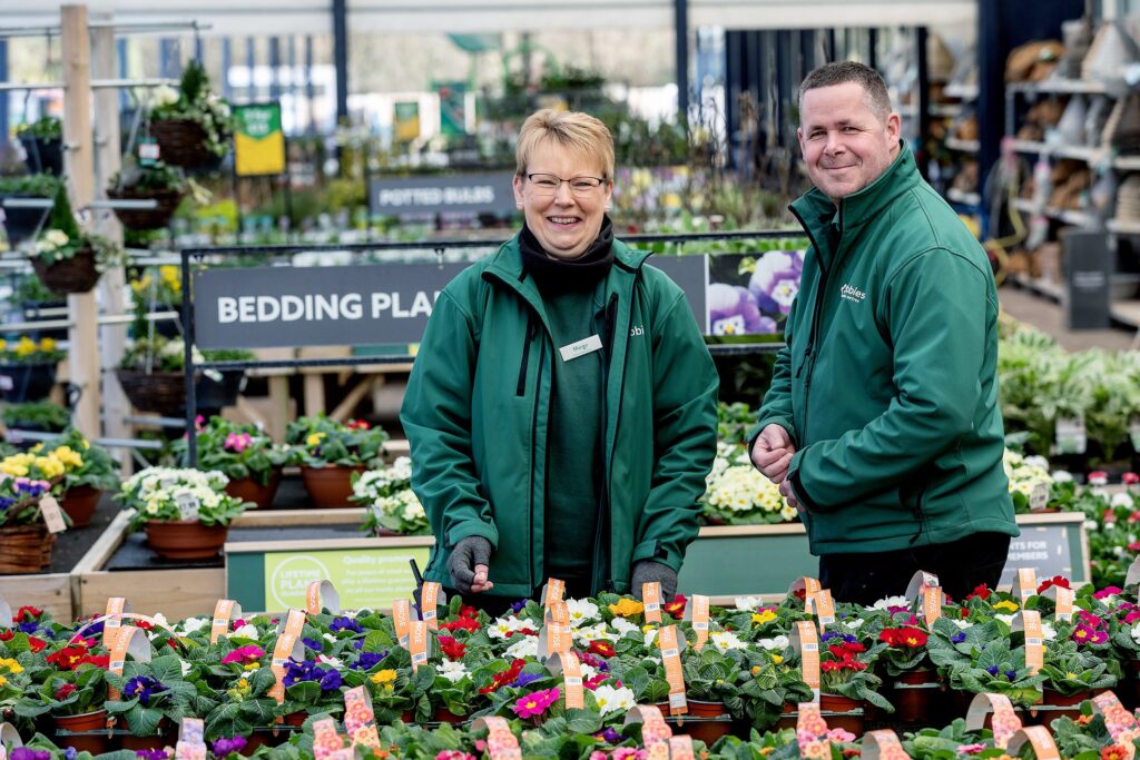 Dobbies staff pictured in one of their garden centres. Image supplied with release by Frame Creates