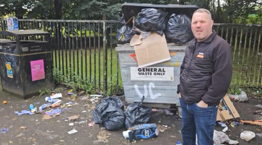 Chris Mitchell, GMB convener for Glasgow's cleansing workers.