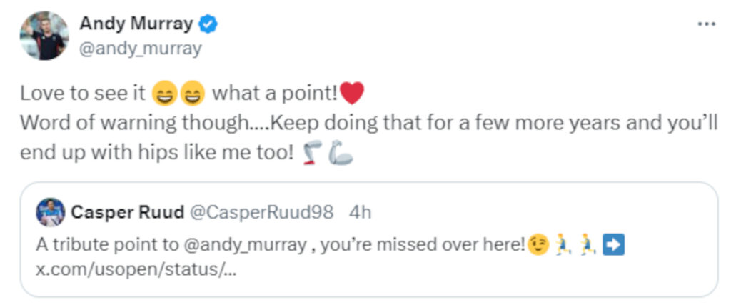 Murray offered thanks to Rudd for his tribute.