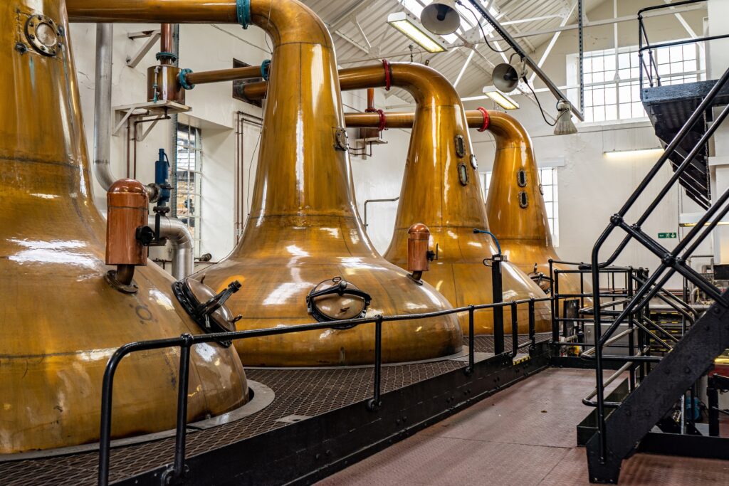 Whisky copper pot stills. Image supplied with release by Frame Creates 