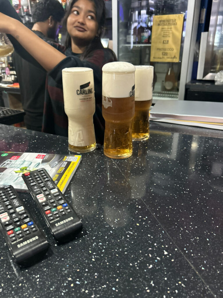 The atrocious pints were served up to disappointed punters.