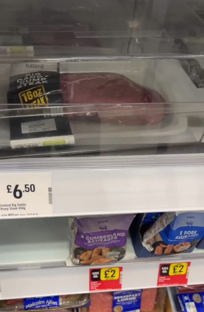 THE ‘steaks’ are high at a Scots supermarket as an Iceland in Glasgow has resorted to locking its £6.50 meat away in security boxes.