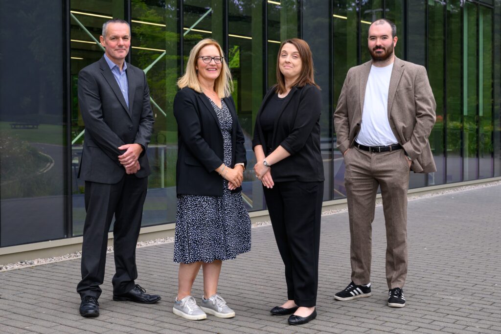 L-R_-Liam-Conway-Edinburgh-College-Jen-Henderson-Heriot-Watt-Shona-Pettigrew-Edinburgh-College-Dan-O'Gorman-Heriot-Watt. Image supplied with release by Hot Tin Roof