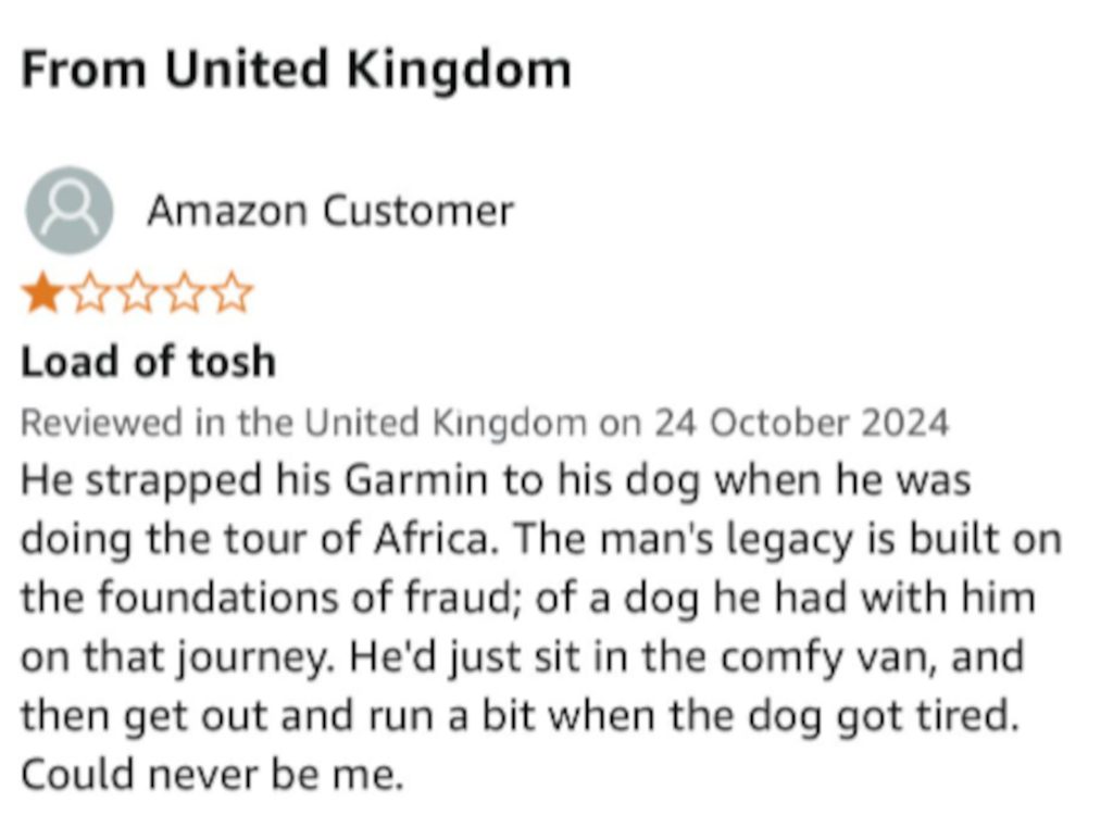 THE Hardest Geezer, Russ Cook, has launched his new book covering his record-breaking Africa run – but has been panned with a bizarre 1-star review from a skeptic.