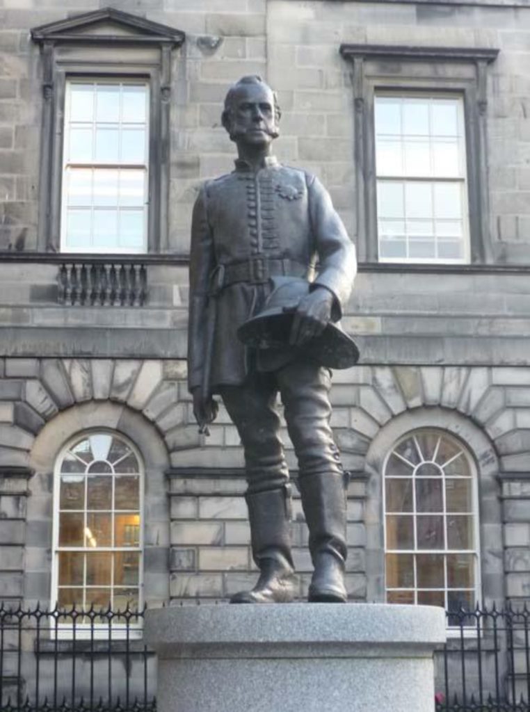 Statue of John Braidwood in Parliament Square, Edinburgh.