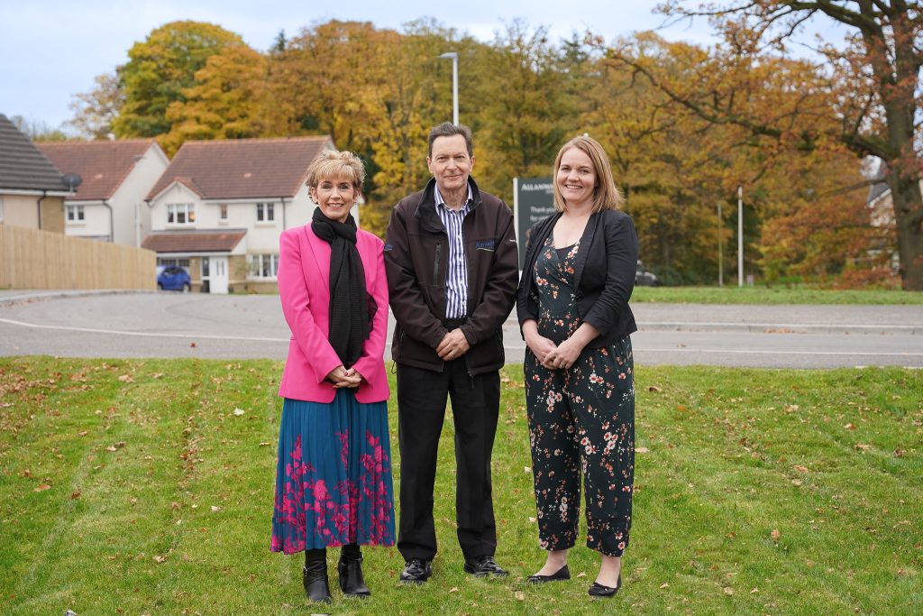 Rachel, Clare and Jim pictured together