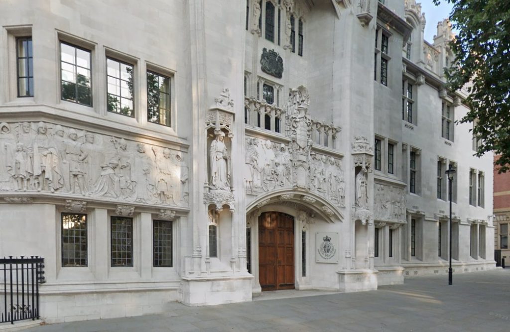 Supreme Court, Little George Street, London. (C) Google Maps.