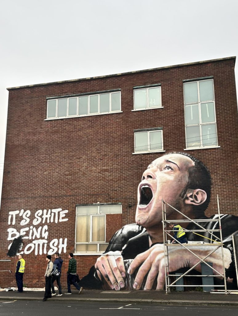 The mural will feature heavily in the new Scots film.