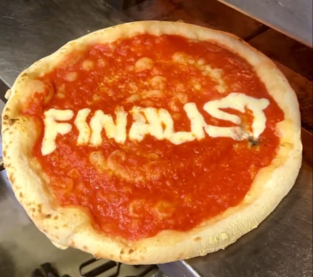 A pizza made to celebrate getting to the finals