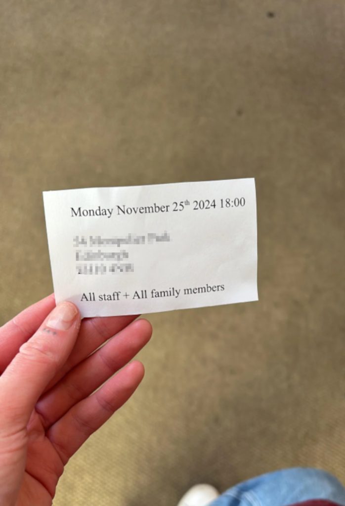 EDINBURGH locals have been left baffled by mysterious invitations to a random flat being handed out across the city.