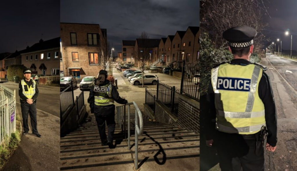 The South East Community Police team on duty in Edinburgh. (C) PSOSSEEdinburgh/X