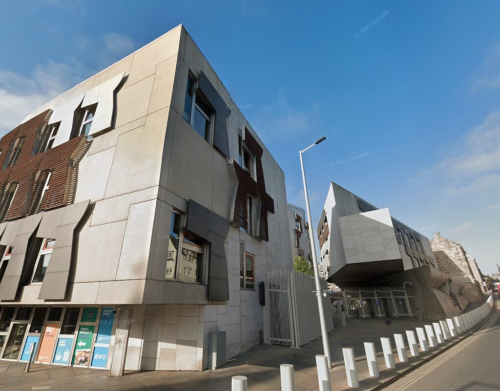 Scottish Parliament building.