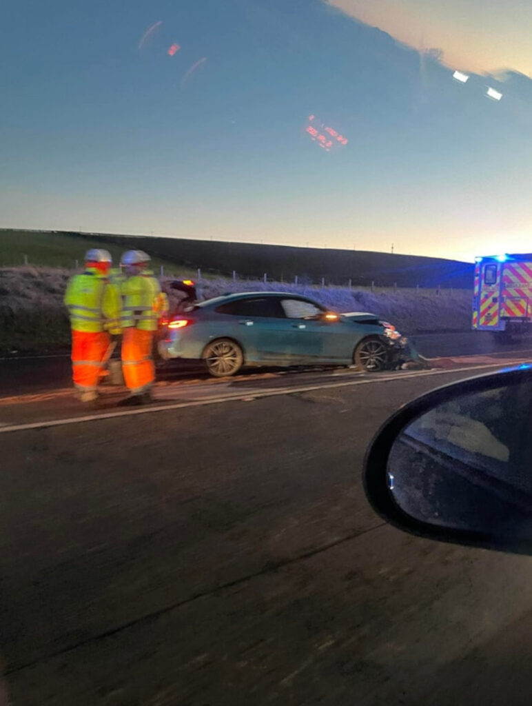 The car was left smashed to pieces. (C) Facebook.