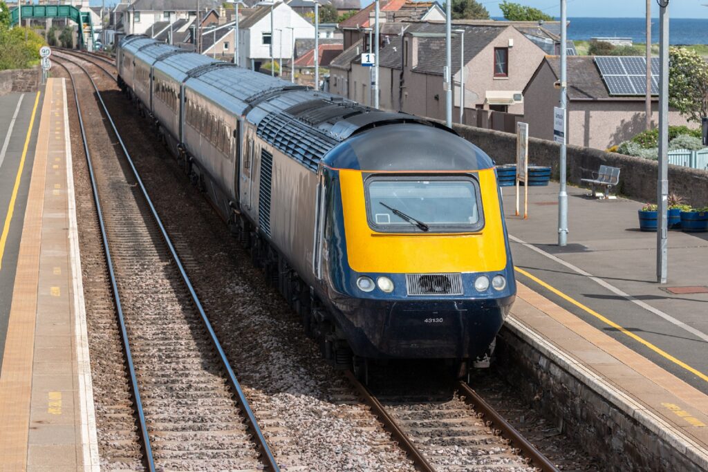 ScotRail train at a station