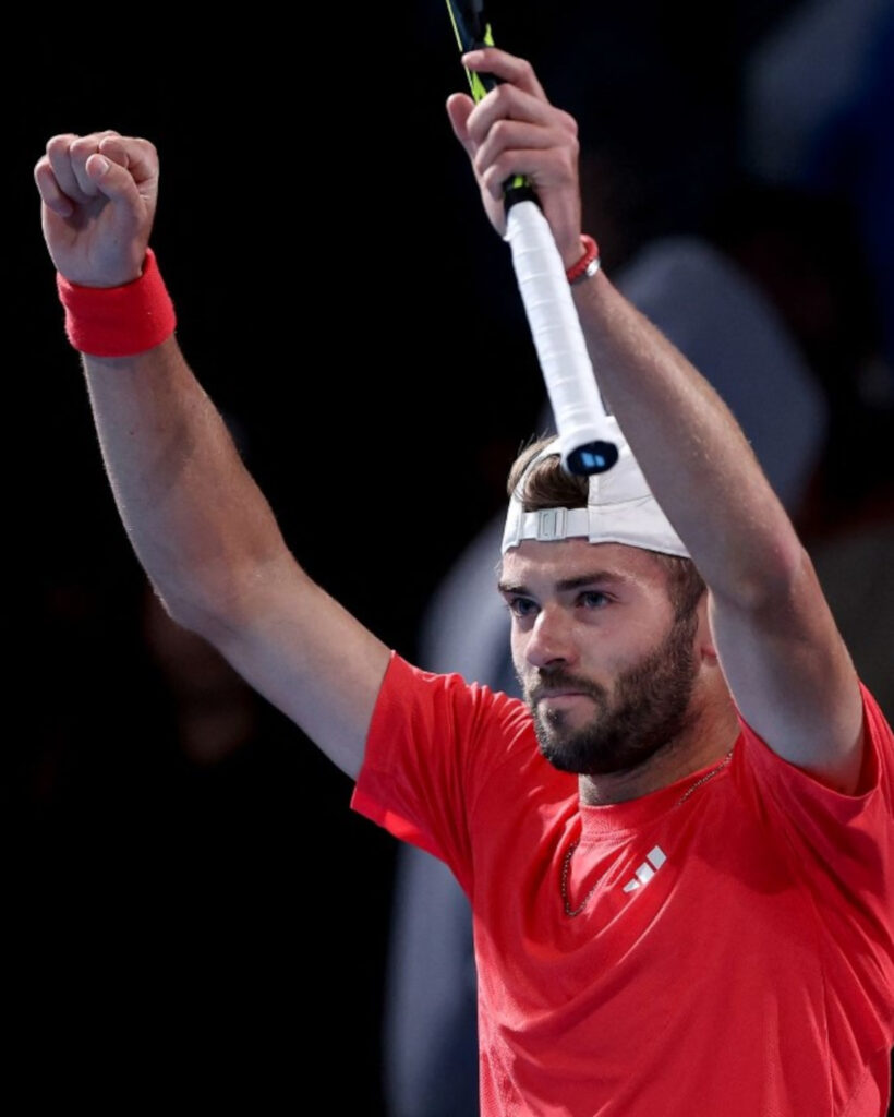 Jacob Fearnley after victory against Cazaux at the Australian Open (C) jakefearnley01/Instagram