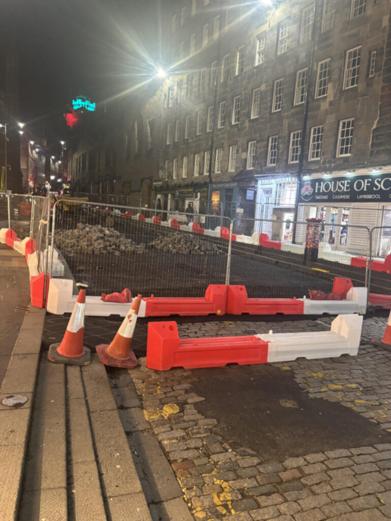 Royal Mile cobblestones ripped up in latest stage of 10-month roadworks with iconic road left impassable 