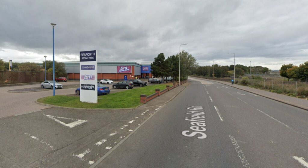 A street view of the former Seaforth Retail Park on Seafield Road.