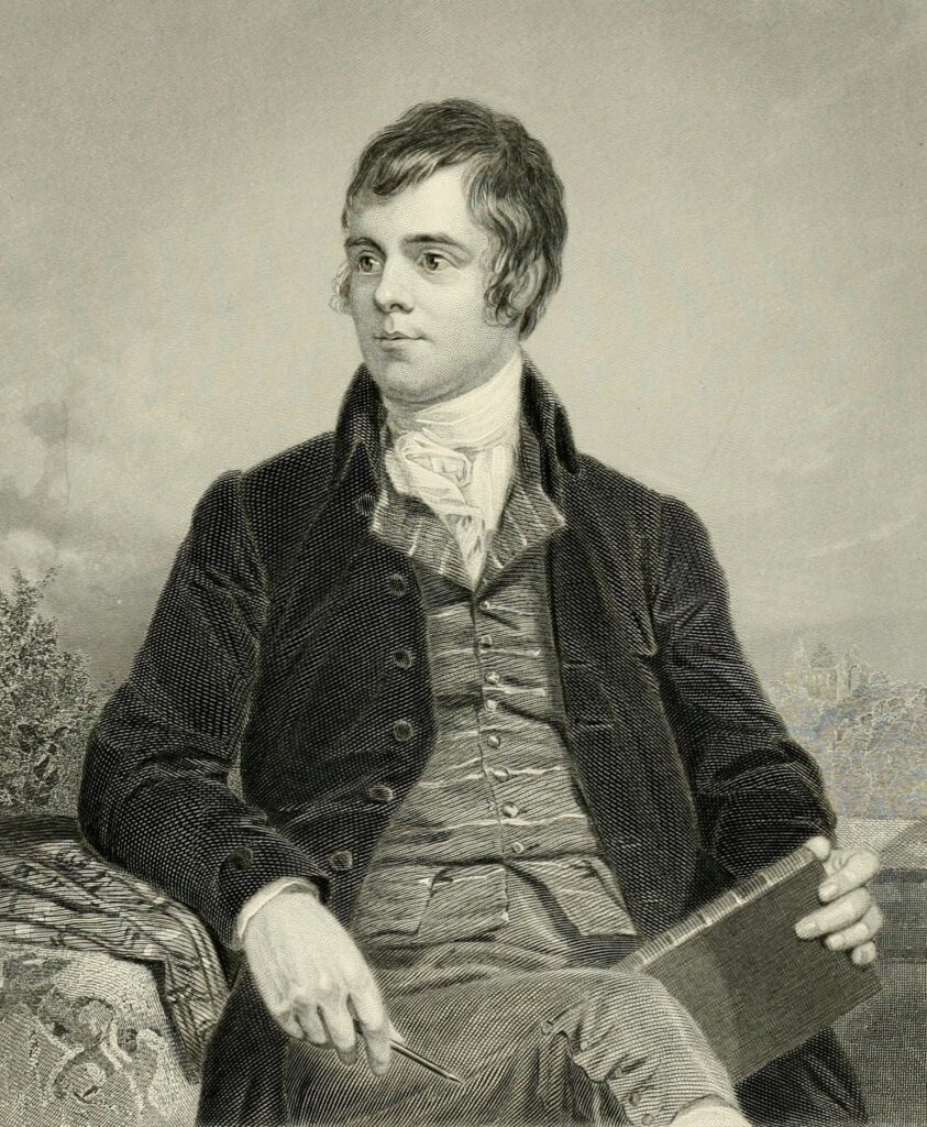 An illustration of Robert Burns.