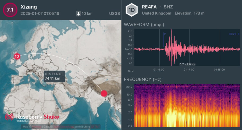 The massive earthquake occurred nearly 10,000 miles away from Edinburgh. (C) Bluesky.