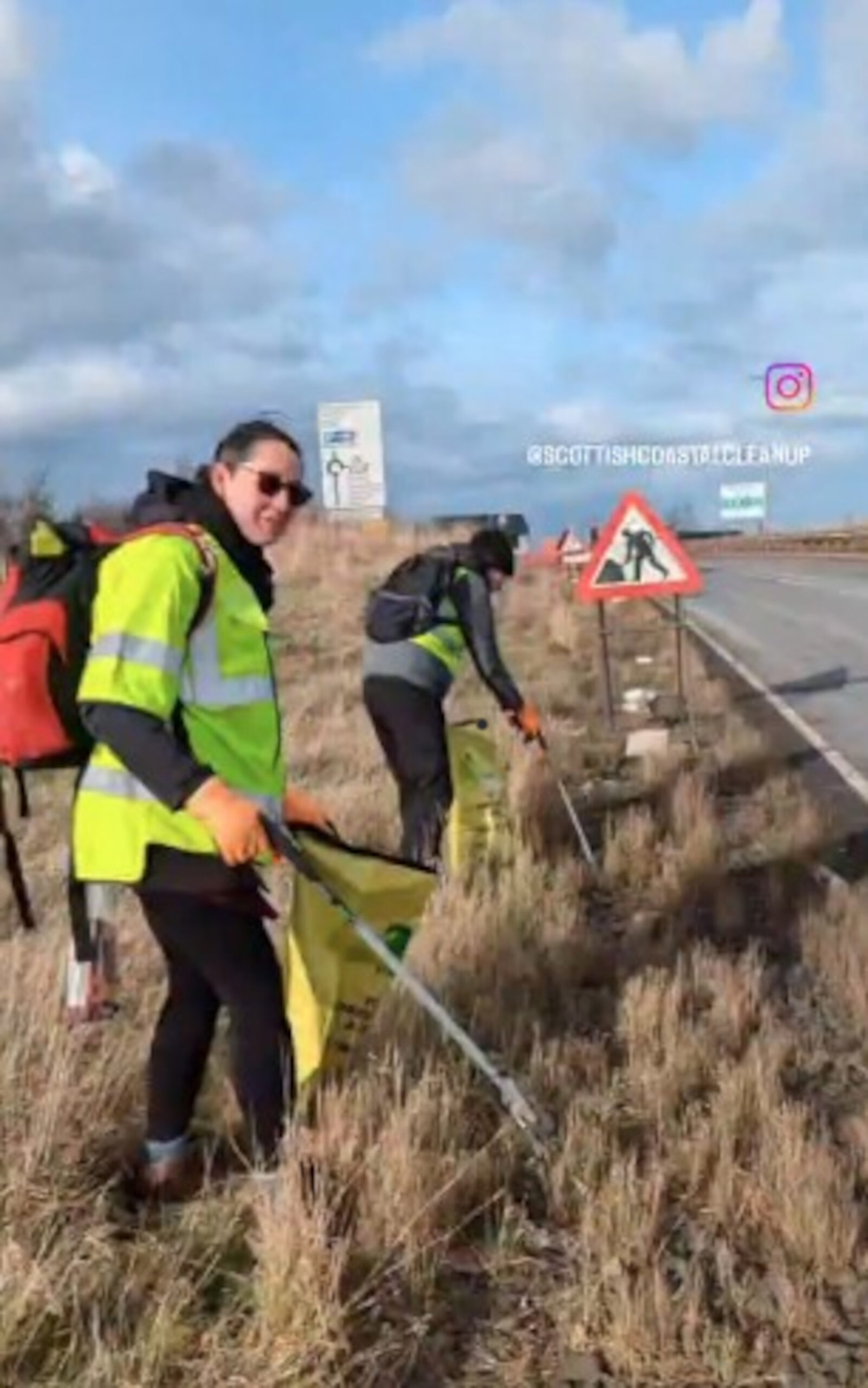 The team along the road in Musselburgh (C) @ScotCoastClean/X