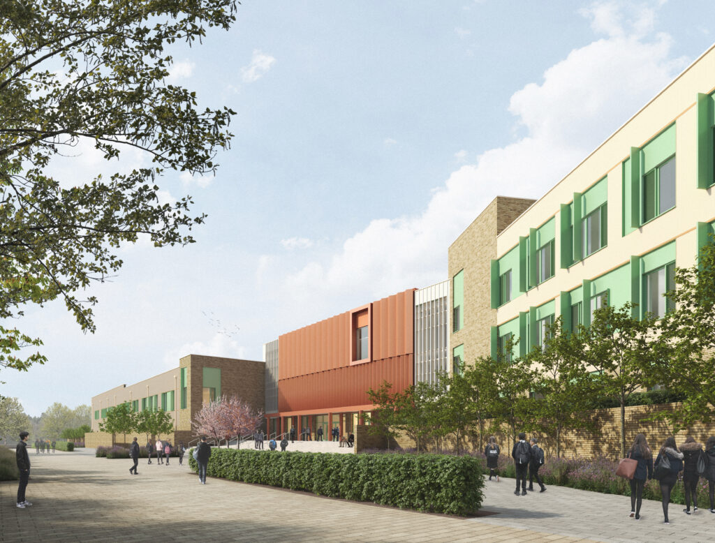 CGI rendering of what Beeslack Community High School would look like.