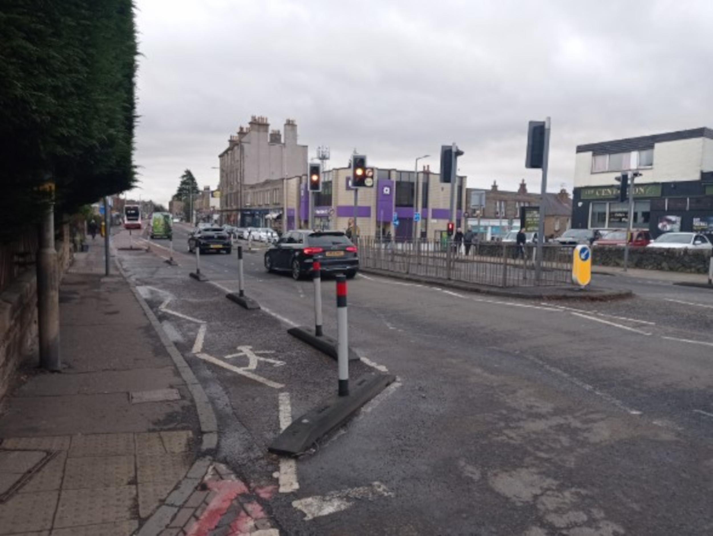 The pavement on St John's Road in Corstorphine. (C) Google Maps