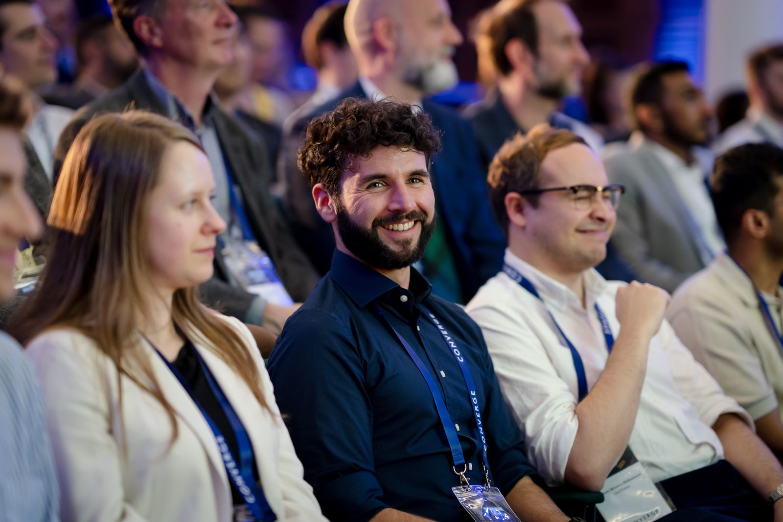 Image shows Audience members at a Converge programme event